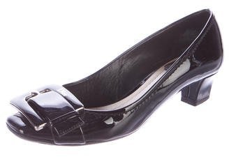 Christian Dior Buckle-Accented Patent Leather Pumps