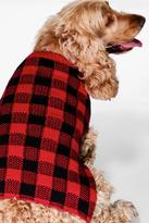 Thumbnail for your product : boohoo Mia Tartan Dog Christmas Jumper