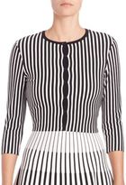 Thumbnail for your product : Tomas Maier Striped Cropped Cardigan