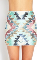 Thumbnail for your product : Forever 21 sequined chiffon mini skirt