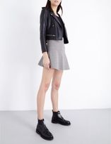 Thumbnail for your product : Maje Frayed hem houndstooth print skirt