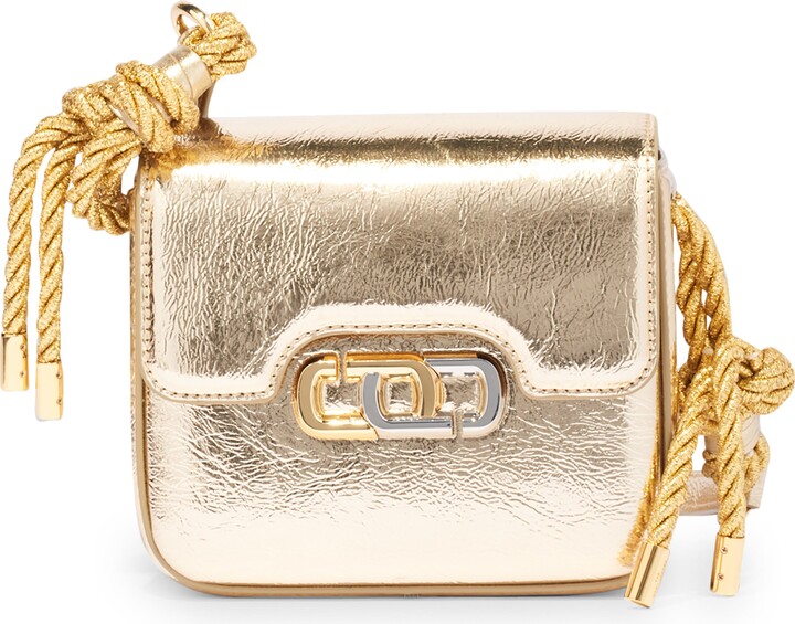 gold metallic handbag