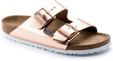 Thumbnail for your product : Birkenstock Arizona Soft Footbed Womens Metallic Copper Sandals