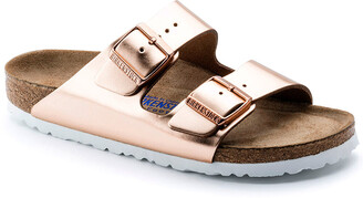 Birkenstock Arizona Soft Footbed Womens Metallic Copper Sandals