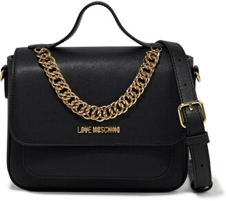 Love Moschino Chain-embellished Faux Leather Shoulder Bag