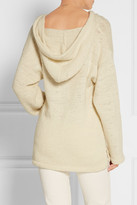 Thumbnail for your product : The Elder Statesman Baja Hooded Cashmere Sweater - Ecru