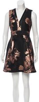 Thumbnail for your product : Nicole Miller Metallic Floral Print Dress w/ Tags
