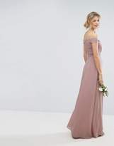Thumbnail for your product : TFNC Tall Cold Shoulder Embellished Maxi Bridesmaid Dress