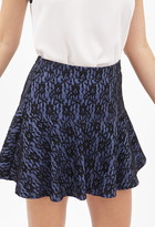Thumbnail for your product : Forever 21 Fishnet Floral Fluted Skirt