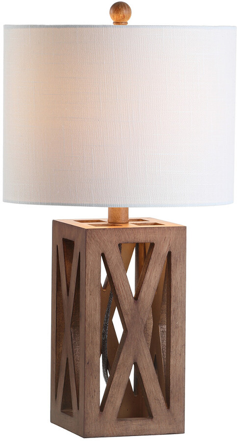 Jonathan Y Designs Stewart 21.5in Wood LED Table Lamp