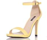 Thumbnail for your product : Quiz Yellow Barely There Heels