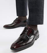 Thumbnail for your product : ASOS Design Wide Fit Brogue Shoes In Burgundy Leather