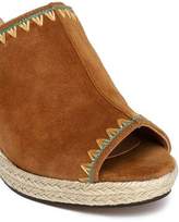 Thumbnail for your product : Castaner Embroidered Suede Espadrille Wedge Mules