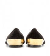 Thumbnail for your product : Alexander McQueen Metal-trimmed suede slippers