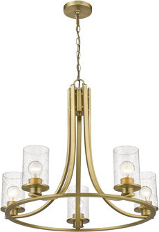 Red Barrel Studio 5 - Light Unique Wagon Wheel Chandelier