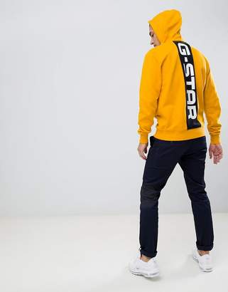 G Star G-Star co-ord BeRaw Rodis block logo hoodie in mustard