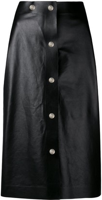 Victoria Beckham Midi Leather Skirt