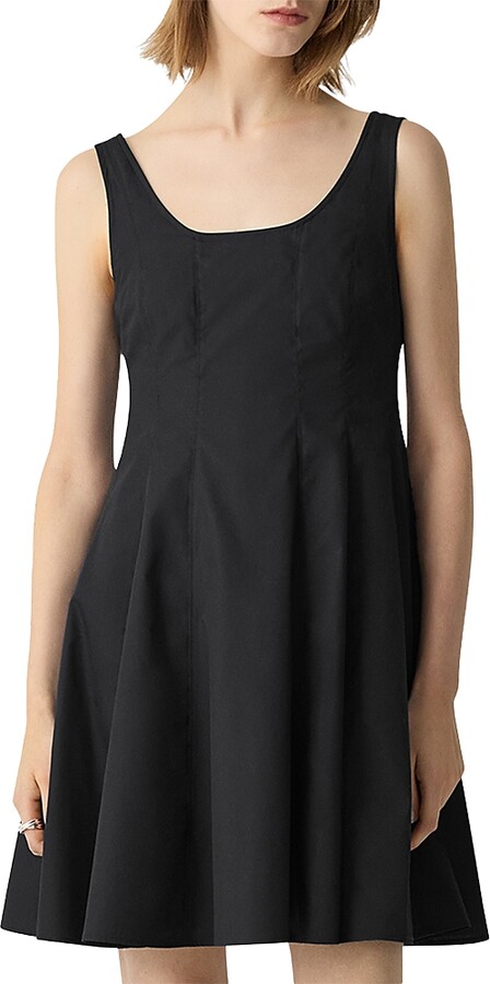 Theory Sleeveless Poplin Mini Dress