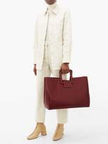 Thumbnail for your product : STAUD Drew Topstitched-leather Tote Bag - Womens - Burgundy