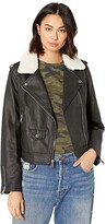 Thumbnail for your product : Levi's Asymmetrical Banded Bottom Moto with Sherpa Collar
