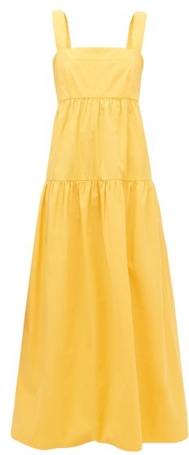 yellow cotton maxi dress