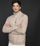 Thumbnail for your product : Reiss QUENTIN QUILTED ZIP THROUGH Oatmeal