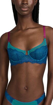 DORA LARSEN + NET SUSTAIN Alma recycled stretch-lace soft-cup underwired bra
