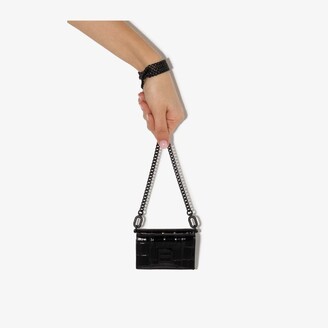 Balenciaga Black Hourglass Mock Croc Leather Chain Wallet - ShopStyle