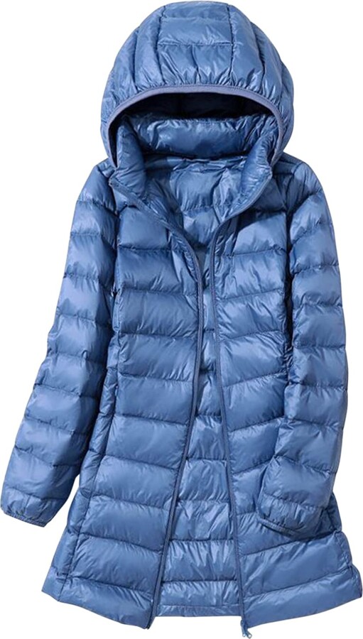 LAEMILIA Women's Lightweight Packable Long Puffer Jacket