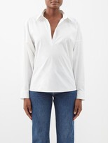 Thumbnail for your product : Totême Spread-collar Organic-cotton Shirt - White