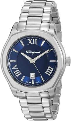 Ferragamo Men's FQ1960015 Lungarno Analog Display Quartz Silver-Tone Watch