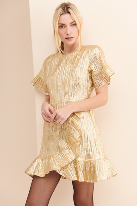 Glamorous Gold Sparkle Mini Dress