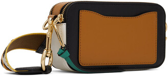 Marc Jacobs Snapshot Leather Crossbody Bag - Black/Honey Ginger