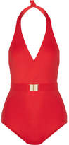 Thumbnail for your product : Melissa Odabash Dominica Belted Halterneck Swimsuit - Red