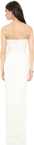 Thumbnail for your product : Badgley Mischka Ruffle Slit Strapless Gown