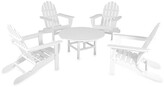 Thumbnail for your product : Polywood Adirondack 5-Piece Outdoor Conversation Set In White