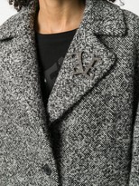 Thumbnail for your product : Ermanno Scervino Marbled Single Breasted Coat