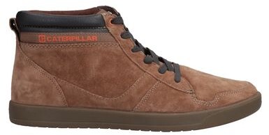 Caterpillar CAT Enfield 6 Eye Lace Up Suede Leather Cola Mens Hi-Tops Trainers 