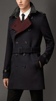 Thumbnail for your product : Burberry Lambskin Detail Virgin Wool Cashmere Trench Coat