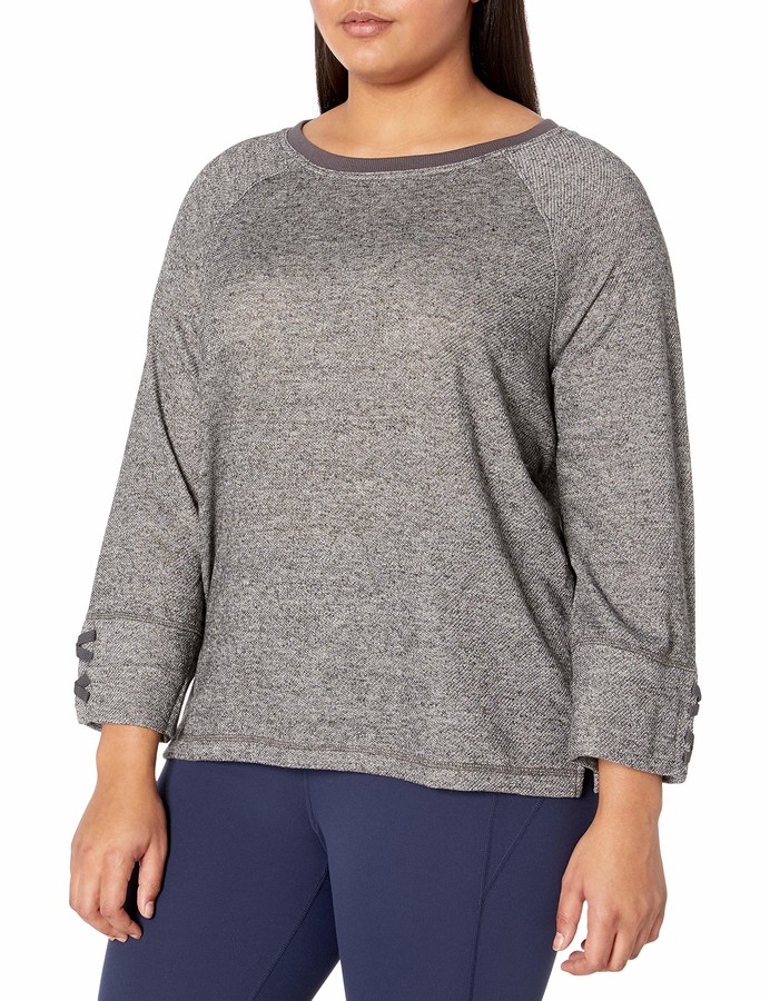 Just My Women's Plus Sweatshirt with Lace-up - ShopStyle