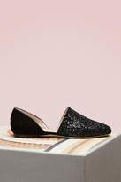 Globe suede and glitter loafers