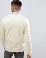 Thumbnail for your product : ASOS Design Cotton V-Neck Jumper In Pale Yellow