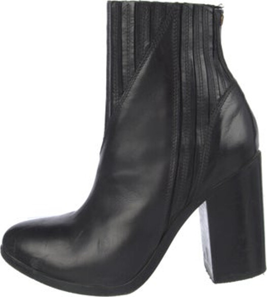 Buttero Leather Ankle Chelsea Boots Black Semi-Pointed Toes Unfortunately, due to restrictions, this item may not be eligible for shipping in all areas.