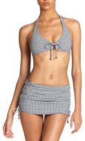Thumbnail for your product : Karla Colletto Swim Lace-Up Halter Bikini Top