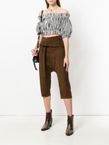 Thumbnail for your product : Saint Laurent Cropped Drop-Crotch Trousers