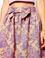 Thumbnail for your product : ASOS COLLECTION Midi Skirt in Floral Jacquard
