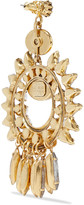Thumbnail for your product : Elizabeth Cole Simcha 24-karat Gold-plated, Faux Pearl And Swarovski Crystal Earrings