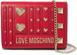 Love Moschino Studded Faux Leather Clutch