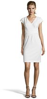 Thumbnail for your product : Rebecca Taylor cream stretch cotton blend asymmetrical sleeveless dress