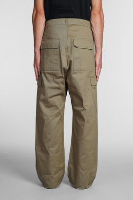 Drkshdw Cargo Trousers Pants In Green Cotton